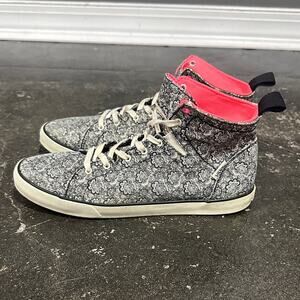 VANS Sydney Henna Hi Womens Black Paisley Print Skate Ankle Sneakers Shoes 8.5